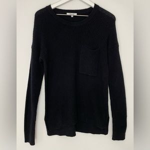 Madewell Thompson Pocket Pullover Knit Sweater Black Size XS